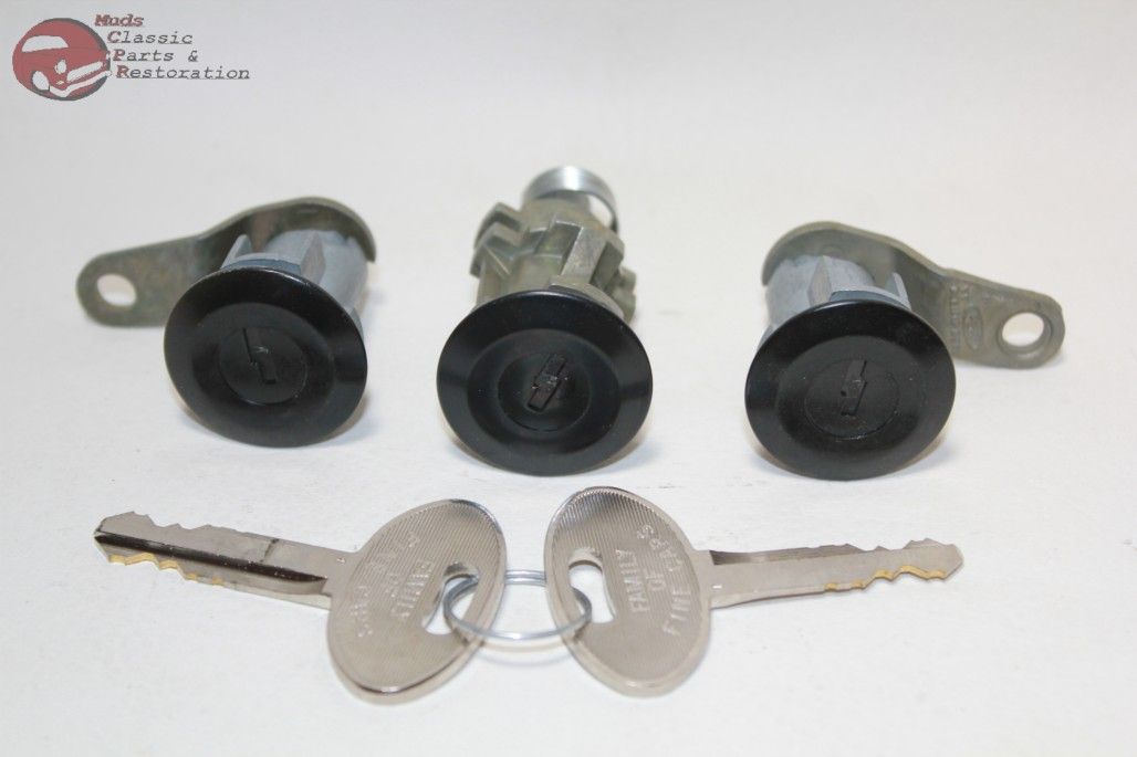 7993 Mustang Ford Door Trunk Lock Cylinders Black Cap Bent Pawl New eBay